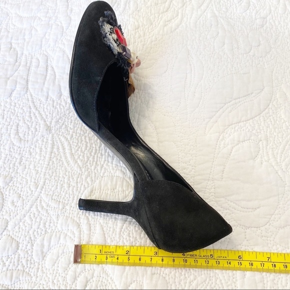 Luichiny Suede Embellished D’Orsay Black Pump - 7 - Picture 11 of 11